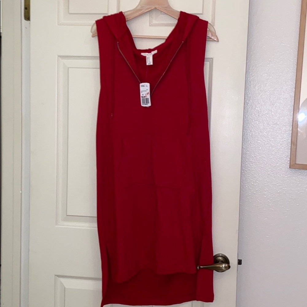 Red casual dress